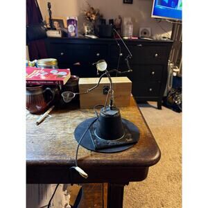 Gordon Bradt Kinetico Studios Fisherman Sculpture – Vintage Moving Metal Art